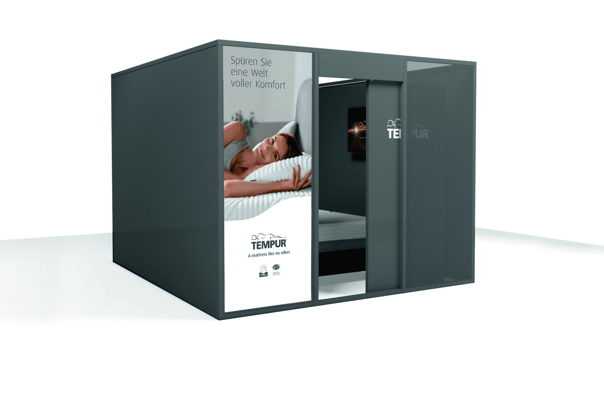 Sleep Experience Center von Tempur, Schlafkabine